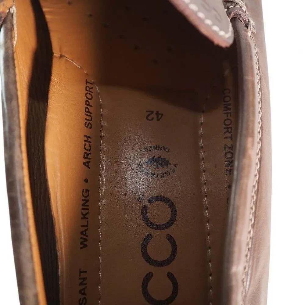 ECCO Classic Moc 2.0 Classic Slip-on Leather Loafers Brown‎ Men's 8-8.5/42